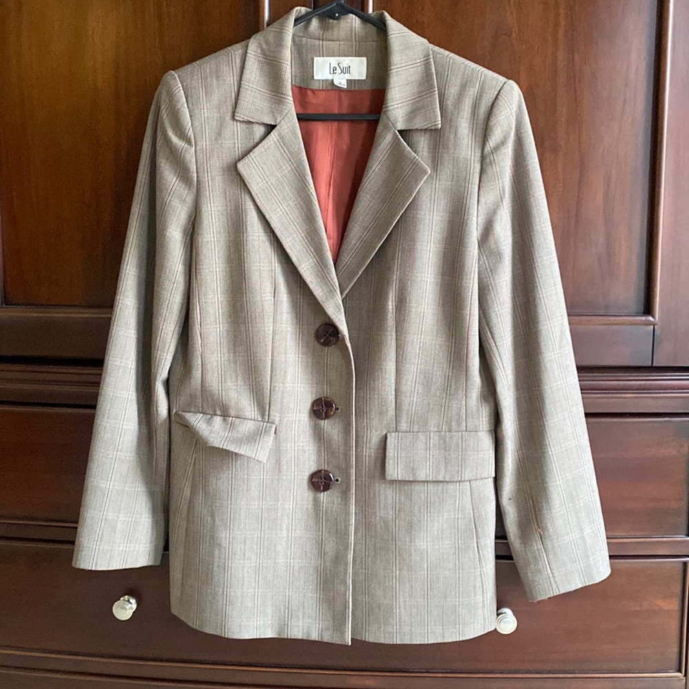 Le Suit Men’s wear Vintage Plaid Blazer